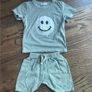 Cozii USA Green Golf Smiley Face Matching Set